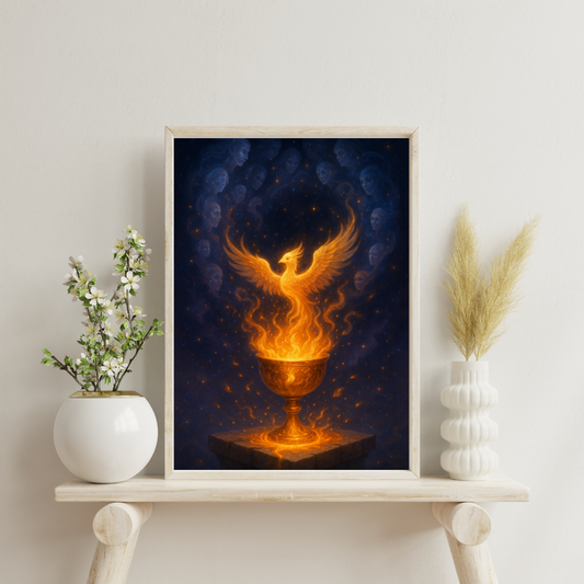 Celestial Rebirth - Chalice of the Inner Flame Digital Print