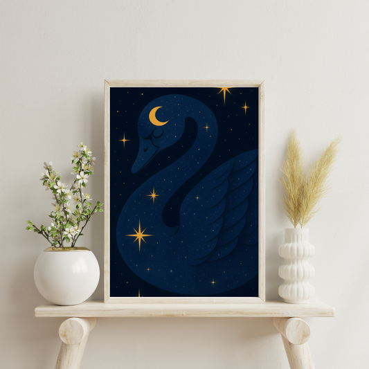 Celestial Swan Digital Print