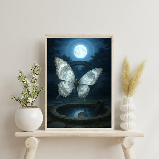 Celestial Wonders Butterflies - Moon Digital Print