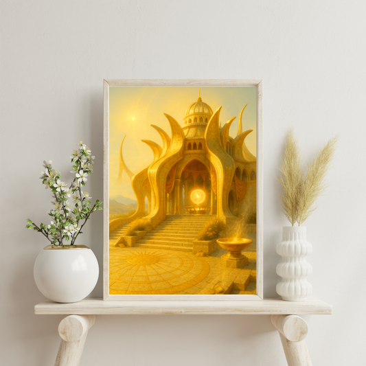 Celestial Wonders Castles - Sun Digital Print