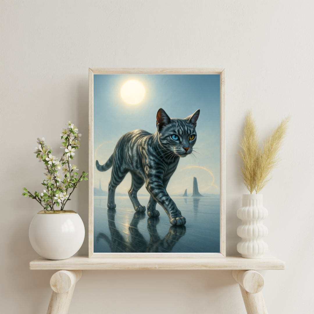 Celestial Wonders Cats - Mercury Digital Print