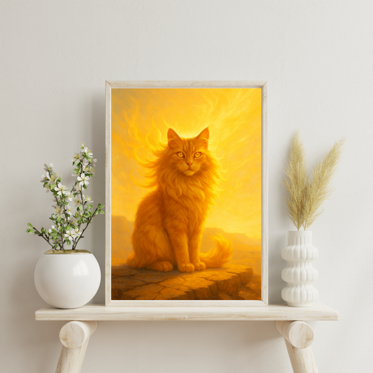Celestial Wonders Cats - Sun Digital Print