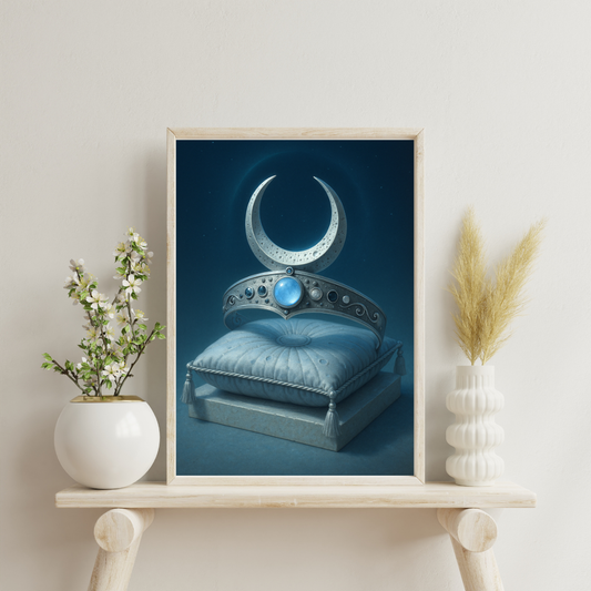 Celestial Wonders Crowns - Moon Digital Print