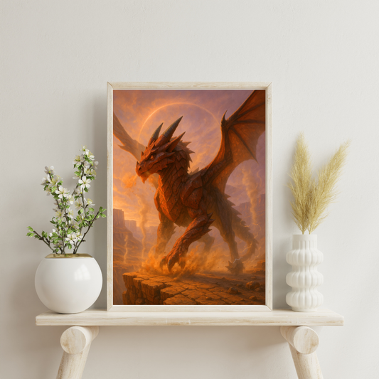 Celestial Wonders Dragons - Mars Digital Print