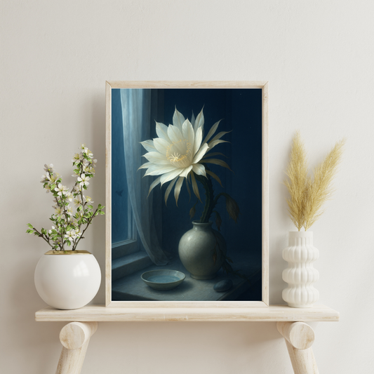 Celestial Wonders Flowers - Moon Digital Print