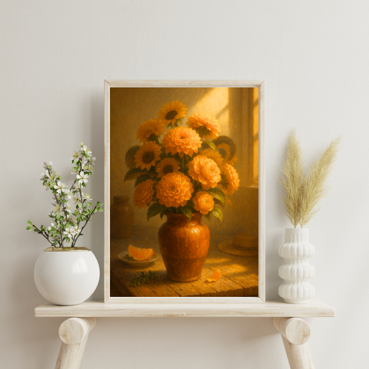 Celestial Wonders Flowers - Sun Digital Print
