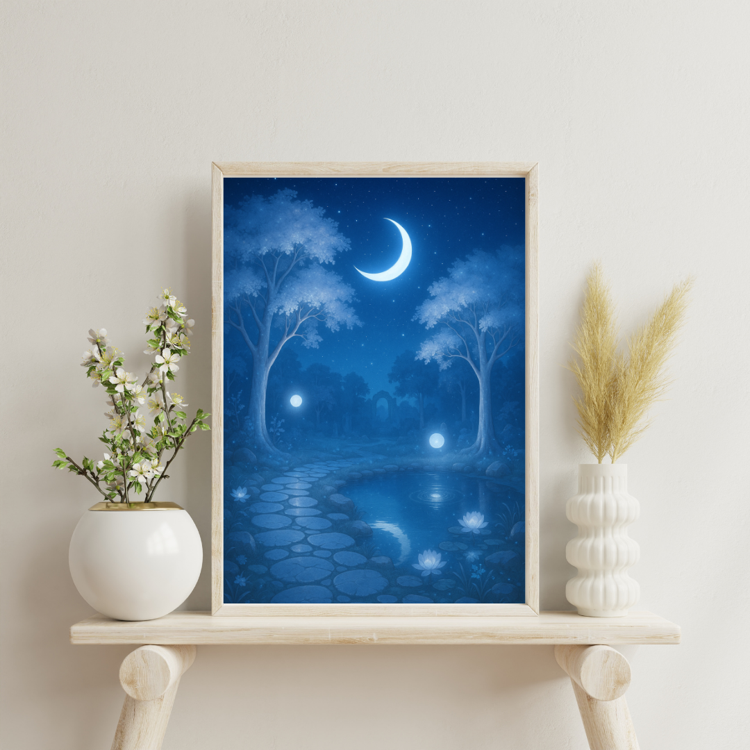 Celestial Wonders Landscapes - Moon Digital Print