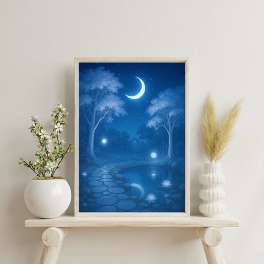 Celestial Wonders Landscapes - Moon Digital Print