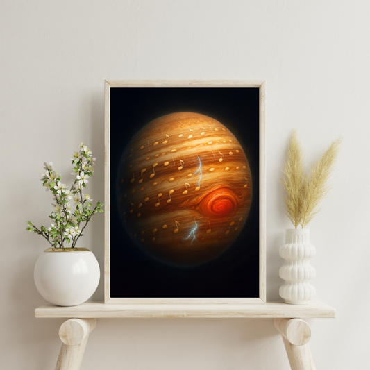 Celestial Wonders Surreal Ephemeris - Jupiter Digital Print