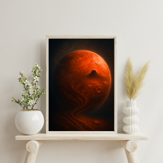 Celestial Wonders Surreal Ephemeris - Mars Digital Print