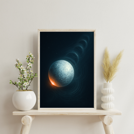 Celestial Wonders Surreal Ephemeris - Mercury Digital Print