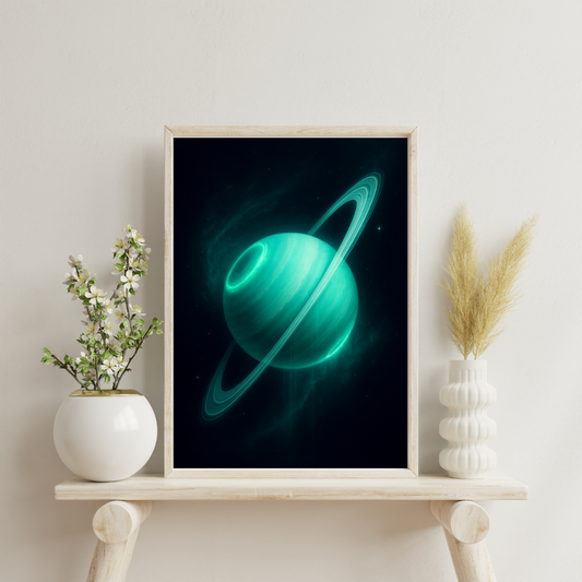 Celestial Wonders Surreal Ephemeris - Uranus Digital Print