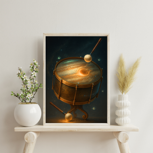 Celestial Wonders Symphony - Jupiter Cosmic Drum Digital Print