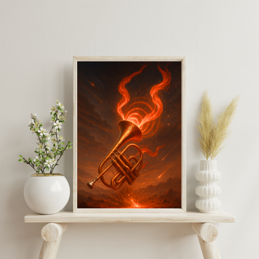 Celestial Wonders Symphony - Mars Fiery Brass Trumpet Digital Print