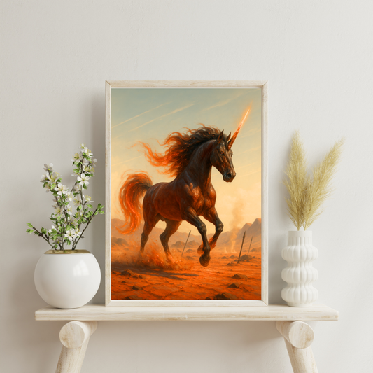 Celestial Wonders Unicorns - Mars Digital Print