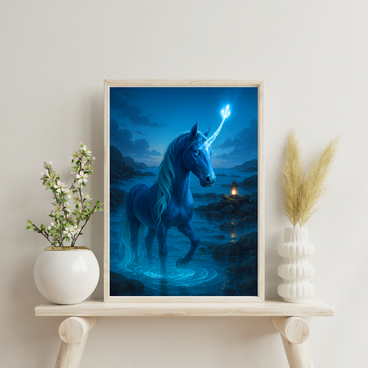 Celestial Wonders Unicorns - Neptune Digital Print