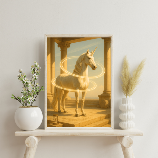 Celestial Wonders Unicorns - Saturn Digital Print
