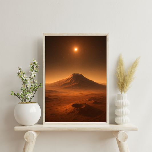 Cosmic Wonders - Mars’ Olympus Mons Volcano Digital Print