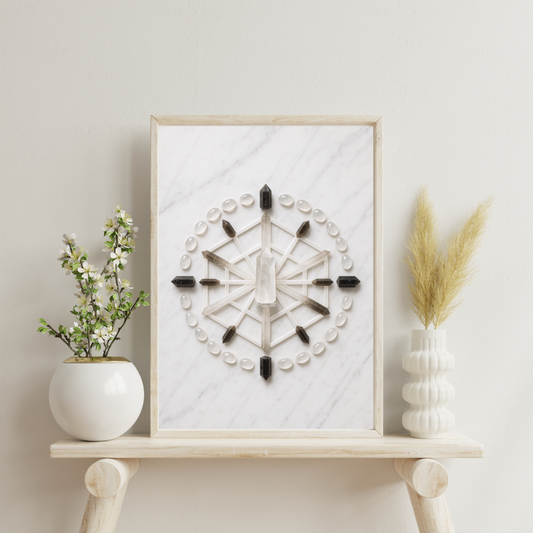 Crystal Grids - Metatron-Style Star Weave (Clear Intention Engine) Digital Print