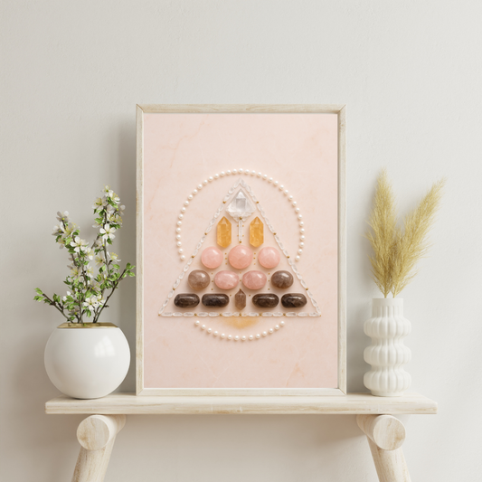 Crystal Grids - Tetractys Temple (Quartz Ascent & Smoky Root) Digital Print