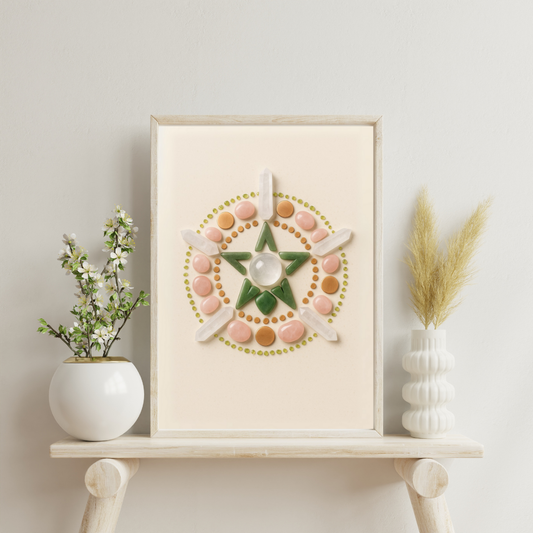 Crystal Grids - Venus Pentacle (Rose & Copper Accord) Digital Print