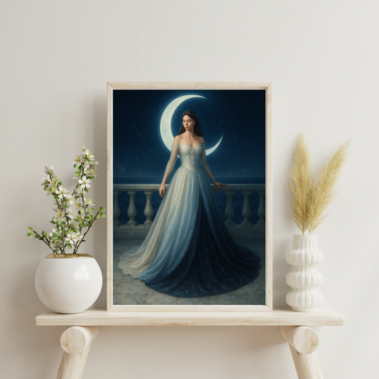 Daughters of the Cosmos - Lunar Priestess Digital Print