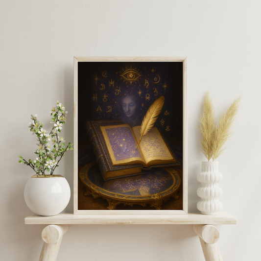 Divine Scriptoriums - The Codex of Echoes Digital Print
