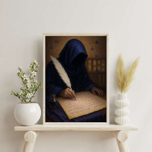 Divine Scriptoriums - The Scribe of Dreams Digital Print