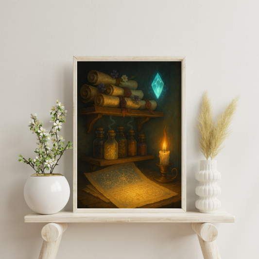 Essence and Elixirs - The Floating Scroll Archive Digital Print