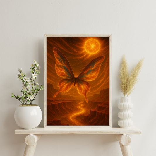 Starlit Wings - Butterfly of the Solar Flare Digital Print