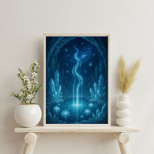 Temples of the Eternal Sky - The Celestial Bath of Renewal Digital Print