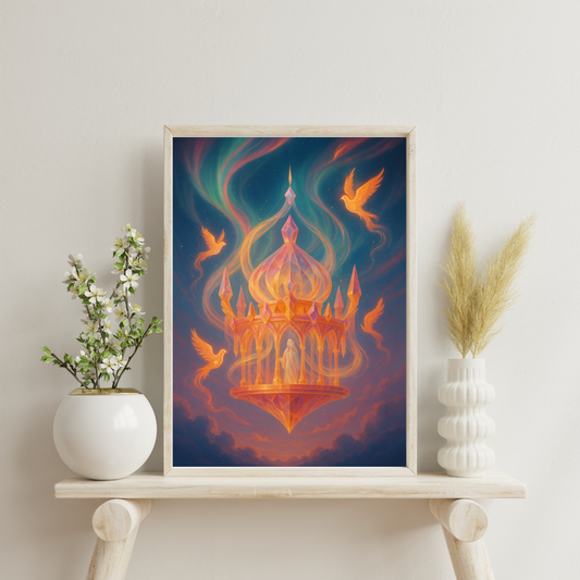 Temples of the Eternal Sky - The Crown of Aurora Sanctum Digital Print