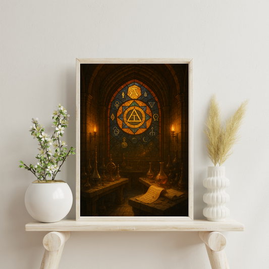 The Alchemist’s Mosaic Atlas - The Alchemist’s Laboratory Digital Print