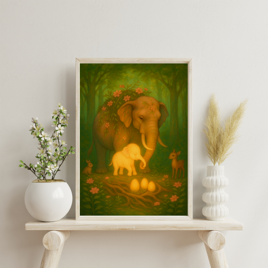 The Elephants of Eternity - The Blooming Matriarch Digital Print