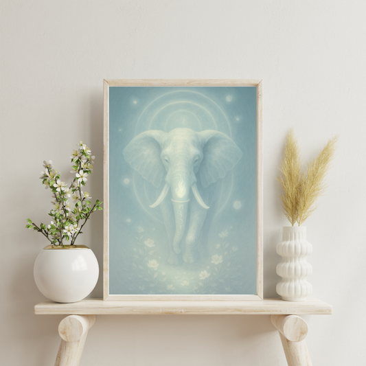 The Elephants of Eternity - The Ethereal Messenger Digital Print