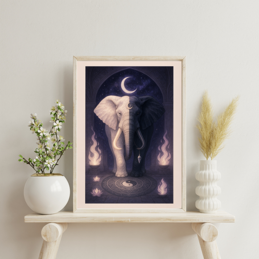 The Elephants of Eternity - The Guardian of Balance Digital Print