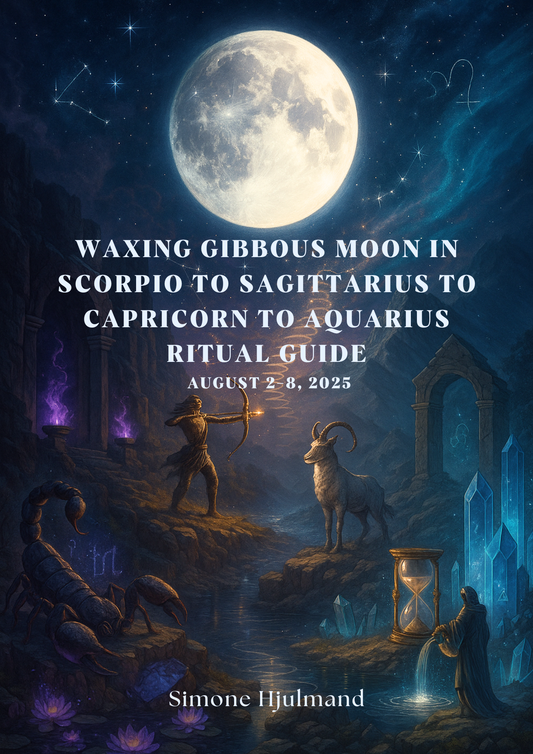 Waxing Gibbous Moon in Scorpio -> Sagittarius -> Capricorn -> Aquarius Ritual Guide - August 2-8, 2025