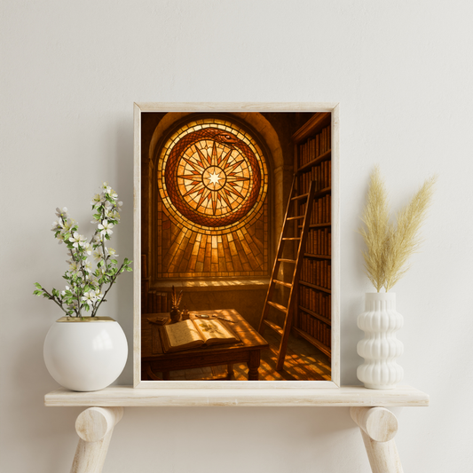 Witch's Home - Library Digital Print