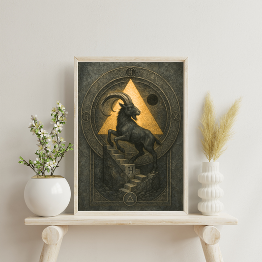 Zodiac Alchemical Mandalas - Capricorn Digital Print