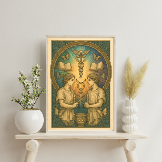 Zodiac Alchemical Mandalas - Gemini Digital Print