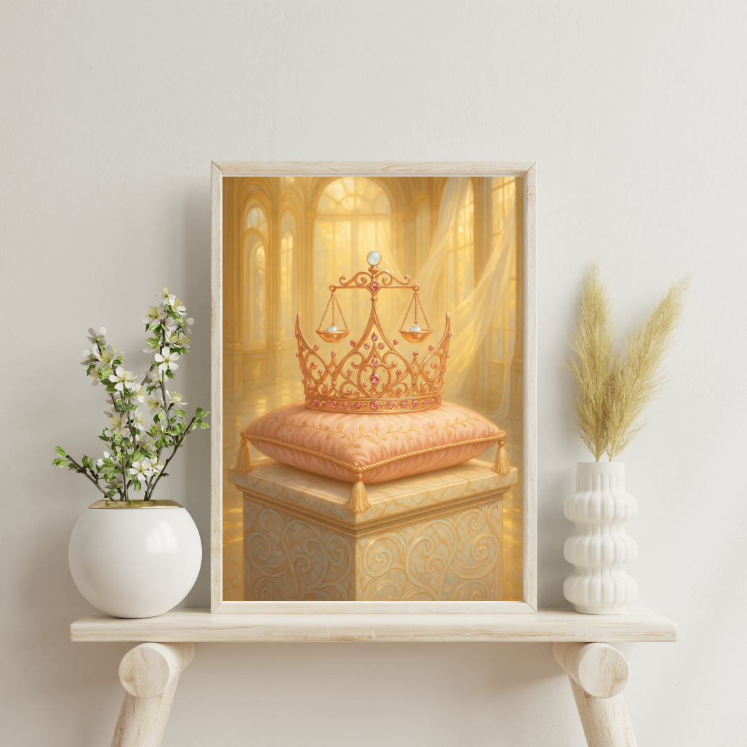 Zodiac Crowns - Libra Digital Print