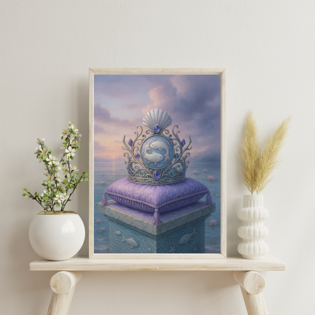 Zodiac Crowns - Pisces Digital Print