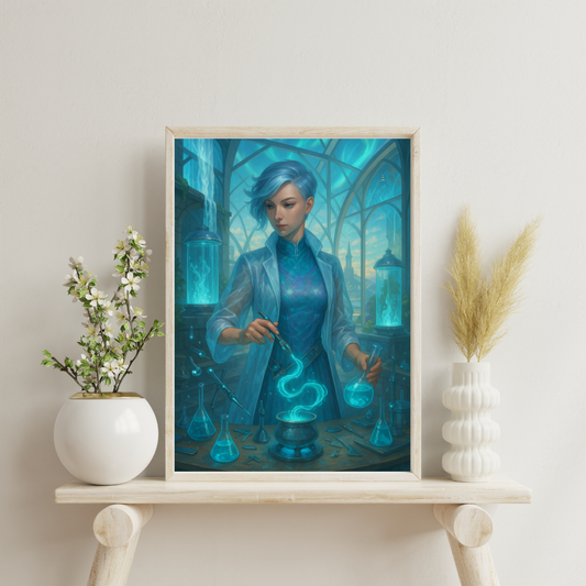 Zodiac Female Alchemists - Aquarius Digital Print