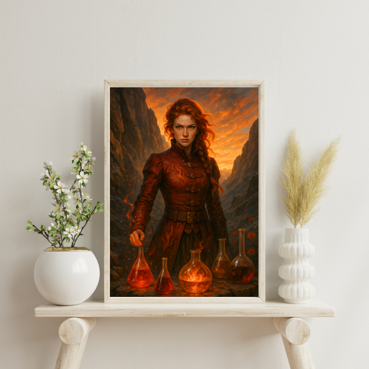 Zodiac Female Alchemists - Aries Digital Print