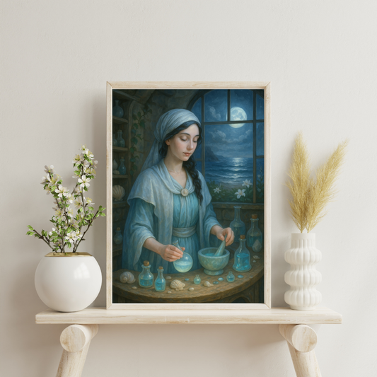 Zodiac Female Alchemists - Cancer Digital Print
