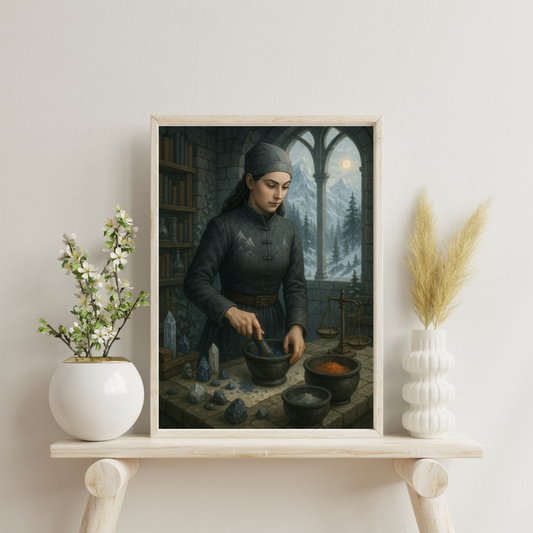 Zodiac Female Alchemists - Capricorn Digital Print