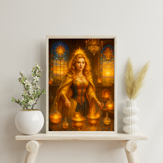 Zodiac Female Alchemists - Leo Digital Print