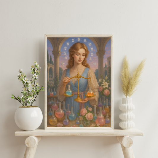 Zodiac Female Alchemists - Libra Digital Print