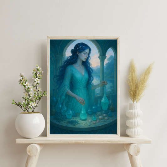 Zodiac Female Alchemists - Pisces Digital Print