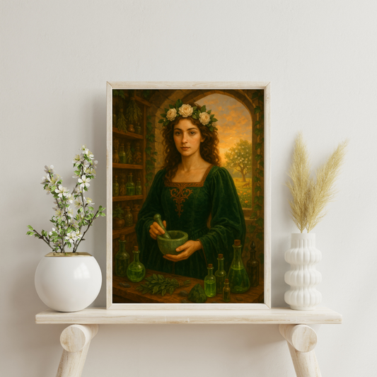Zodiac Female Alchemists - Taurus Digital Print